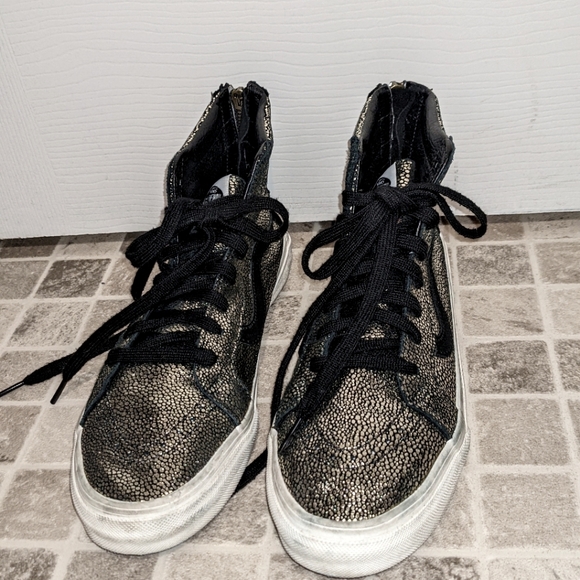 Metallic Silver Sk8 Hi Old-school Vans - Picture 4 of 8